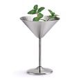Stainless Steel Martini Glasses Set of 4, 8 Oz Metal Cocktail Glasses, Unbreakable, Durable, Mirror Polished Finish. 