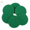 7X 6 Pieces Air Hockey Table Felt Pushers Replacement Felt Pads Green L. 