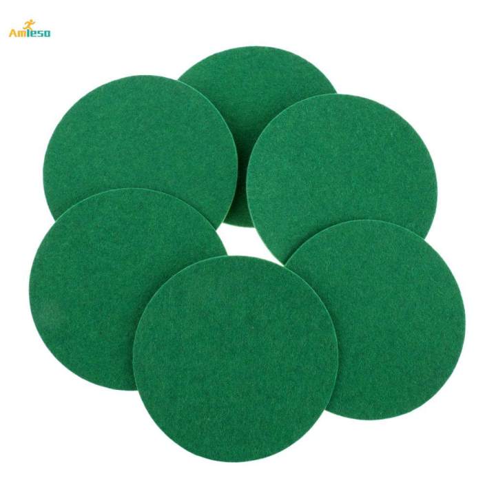 7X%206%20Pieces%20Air%20Hockey%20Table%20Felt%20Pushers%20Replacement%20Felt%20Pads%20Green%20L%20-%20Image%209