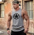 Fashion Cotton Sleeveless Shirts TaTop Men Fitness Shirt Mens Singlet Bodybuilding Workout Gym Vest Fitness Men. 