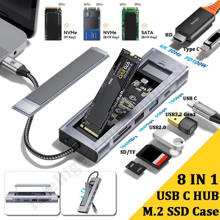 Extreme%20Edition%20Multi-Functional%20Compressive%20Solutions%208-in-1%20Laptop%20Extender%2010G%20USB%20HUB%20SD%20TF%20Card%20NVME%20SATA%20M.2%20PCIE%20NVME%20SSD%20Phone%20Linux%20-%20Image%203