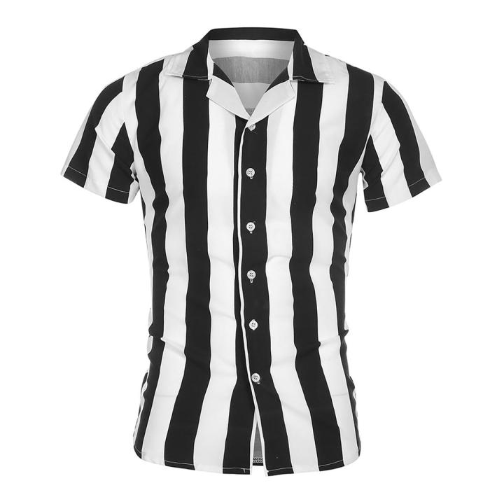 Beh Shirt Vertical Stripes Single-ed Slim-fitting Shirt