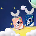 360 Degrees Smart Sonic Electric Toothbrush for Kids Silicone U-shaped Automatic Ultrasonic Tooth Brush Children Blue Light IPX7.