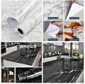 Marble wallpaper Waterproof Sticker Modern Kitchen Cabinet Table Countertop Furniture Renovation Wallpaper PVC Self Adhesive Wall Sticker 1 Meter..
