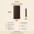 Zays Premium Eco-Friendly Leather Long Wallet for Men, Handmade Slim Compact Wallet 7.4 x 3.7 x 1 Inch, 7 Card Slots, ID Slot, Cash Compartment, 2 Mobile Compartments, Fits Large Smartphones, Luxury Gift Box.