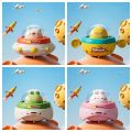 【3C VictoryEagle】Cartoon Press and Go Car Toy Interactive Pull Back Push and Go Cars Mini Space Ship Car Kids/Children. 