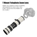 Andoer Camera Lens for Canon Nikon Sony Fujifilm Olympus MF Super Telephoto Zoom Lens F/8.3-16 420-800mm T Mount 1/4 Thread. 