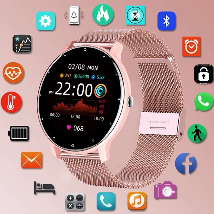 LIGE%20Smart%20watch%20Ladies%20Full%20touch%20Screen%20Sports%20Fitness%20watch%20IP67%20waterproof%20Bluetooth%20For%20Android%20iOS%20Smart%20watch%20Female%20-%20Image%203