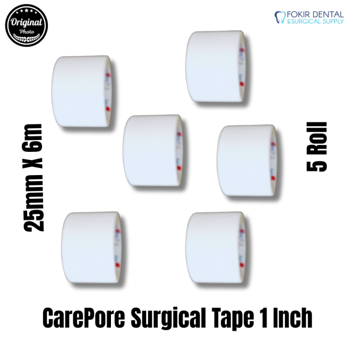 Carepore Microporous Surgical Tape 25mm X 6m (5 Pcs)