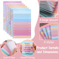 50Sheets To Do List Sticky Notes Multicolors Lined Sticky Notes Portable Sticky Notes Memo Pad Notepad kawaii stationery. 