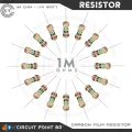100Pcs - 1M Ohm (1 Mega/Million Ohm) Resistor 5% Tolerance 1/4 Watt(0.25 Watt) Carbon Film Fixed Resistors 2 Pin Leads for Passive Components Electronics Circuitry & Parts.. 