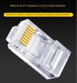 100pcs RJ45 RJ-45 Ethernet Cables Module Plug Network Connector for UTP Cat5 Cat5e Network Cable Crystal Heads connector 8P8C.