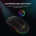 Delux M700A Lightweight RGB Gaming Mouse 67g 7200DPI 1000Hz Ergonomic Mice with Ultra Weave Cable For Computer Gamer. 