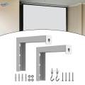 2x Curtain Wall Mount Bracket with Removable Hook Stand for Screen.