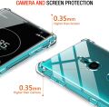 For Sony Xperia XZ3 Back Cover Shockproof Transparent Soft TPU Silicone Protector Phone Case with Shock Absorption Bumper Corners. 