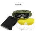 Black Tan Green Tactical Goggles Military Shooting Sunglasses 3 Lens Army Airsoft Paintball Motorcycle Windproof Wargame Glasses. 