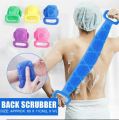 Silicone Bath Body Brush, Exfoliating Long Silicone Body Back Scrubber Double Side Body Brush Back Washer for Deep Cleaning Bath Towel Brush.