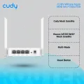 CUDY WR300 N300 Wi-Fi Router - Wi-Fi up to 300 Mbps - Four 10/100 Mbps Ethernet Ports - Cudy Mesh - Mini Router. 