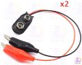 DC 9V Battery Clip Connector Lead Socket 6F22 Battery Holder Snap 9 Volt With Dual Alligator Clip For Arduino DIY. 