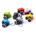 Mini Camera Keychain SLR Camera Keychain Car Key Chain Key Ring LED Flashlight Colorful Kaca Key Chain For Gift Wholesale.
