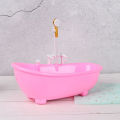 Miniatures Electric Bathtub Doll Accessories Plastic Tub 1:6 Scale Dollhouse Furniture Spraying Water Kids Bathing Toys.