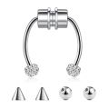 1PCS Stainless Steel Nose Piercing set Septum Magnetic Nose Piercing Clip On Non Piercing Nose Hoop Septum Ring Lot.