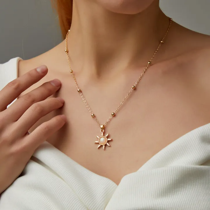 Trendy%20Crystal%20Beautiful%20Simple%20Sunflower%20Pendant%20Chain%20Choker%20Necklace%20for%20Girls%20-%20Necklace%20for%20Women/%20Necklace%20for%20Girls%20Simple%20Fashion%20-%20Image%208