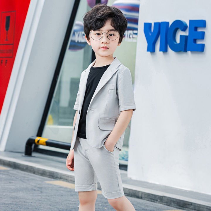 Boys%20Summer%20Short%20Sleeve%20Suit%20Jacket%20Shorts%20Formal%20Dress%20Kid%20Solid%20Color%20Blazer%20Wedding%20Clothes%20Set%20Child%20Tuxedo%20Toddler%20Costume%20-%20Image%204