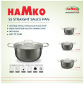 HAMKO Straight SS Saucepan with SS Lid (24 CM) IB. 