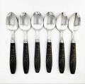 Stainless Steel Ceramic Design Spoon for Home/Kitchen, Set of 6 Pc. 