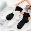 Lolita Style Japanese Kawaii Cute Socks Women Lovely Summer Lace Mesh Short Socks High Quality Solid Color Black White Socks. 