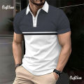 2024 New Men's Polo Shirt Stripes Short Sleeve T-Shirts Casual Business Button Top Tees Summer Polo Shirts High Quality Clothes. 