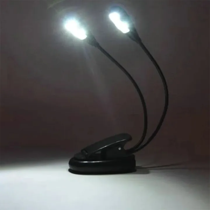 Dual%20Flexible%20Double%20Flex%20Goosenecks%204%20LEDs%20Piano%20Music%20Stand%20Book%20Lights%20Reading%20Lamp%20Clip-on%20Table%20Desk%20Lamp%20USB/AAA%20Operated%20-%20Image%203