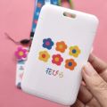 Fashion Flower Women Card Protector Cover Case Card Holder Neck Strap with Lanyard Badge Holder Work ID Card Bus ID Card Holder.