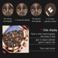 OLEVS 2871 Watch For Men Waterproof Business Dress Analog Quartz Calendar Wristwatch Luxury Brand Date Sport Leather Luminous Clock Black.