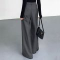 Deeptown Baggy Elegant Black Suit Pants Women Casual Classical Wide Old Money Office Grey Trousers Basic High Waist Korean. 