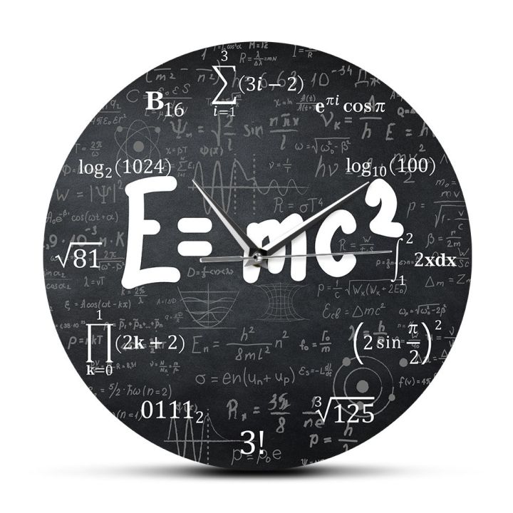 of Relativity Math Formula Wall Clock Scientist Physics Teacher Gift School Classroom Decor