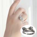 Cute Frog Ring for Artistic Design Opening Adjustable Couple Statement Rings Vintage Jewelry Gift. 
