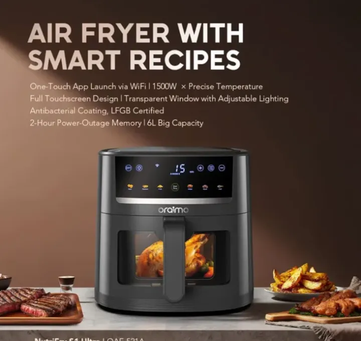 oraimo%20NutriFry%20S1%20Ultra%201500W%206L%20App%20Control%20Full%20Touchscreen%20Air%20fryer(OAF-521A)%20-%20Image%209