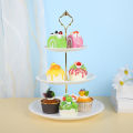 3 layer fruit plate wedding cake stand afternoon tea dessert table decoration plastic dry fruit plate Phnom Penh cake plate. 
