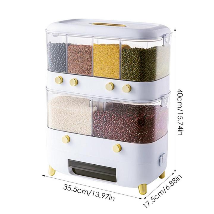 Grain%20Dispenser%20Grid%20Food%20Dispenser%20Rice%20Container%20Bulk%20Food%20Storage%20Grain%20Canisters%20Moisture%20Proof/Airtight%20Dry%20Food%20Storage%20-%20Image%202
