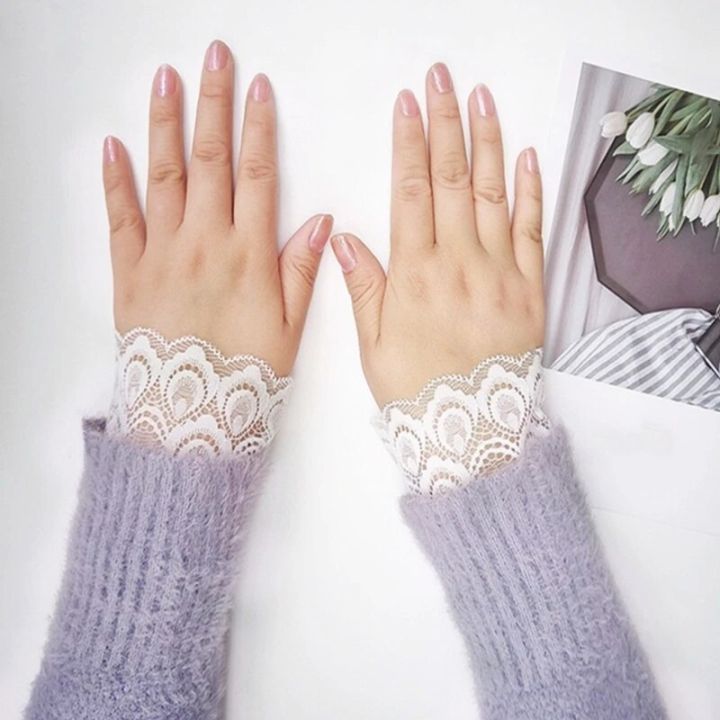 Wrist%20Cuffs%20for%20Women's%20Fashion%20Pleated%20Horn%20Cuff%20Detachable%20Shirt%20Sleeve%20Cuffs%20Sunscreen%20Decorated%20Accessories%20-%20Image%206