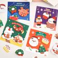 Cute Christmas sticker sticky notes Colorful Cartoon Kawaii Kawaii cartoon adhesive notepad Adhesive Sticky Office supply memo pad for Office organization School assignments journaling Gift. 