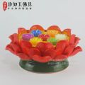 Treasure as jade: Buddha oil lamp holder, candle stand, lamp stand, colorful lotus lamp, butter lamp holder, ceramic seven-star lotus seat. 