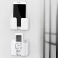 Wall Phone Holder For Phone Mounted Storage Box Remote Control Storage Organizer Case For Air Conditioner TV Mobile Stand Rack.