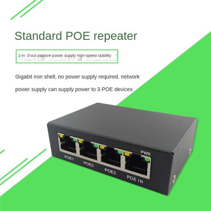 1%20Piece%204%20Port%20Gigabit%20POE%20Extender%20100/1000M%20Network%20Switch%20Extender%20Black%20IEEE802.3Af/At%20Plug&Play%20for%20PoE%20Switch%20NVR%20IP%20Camera%20AP%20-%20Image%204