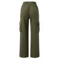 Cargo Pants Women Plus Size Belt Less High Waisted Wide Leg Trousers Straight Leg Relaxed Style Trousers Trousers.