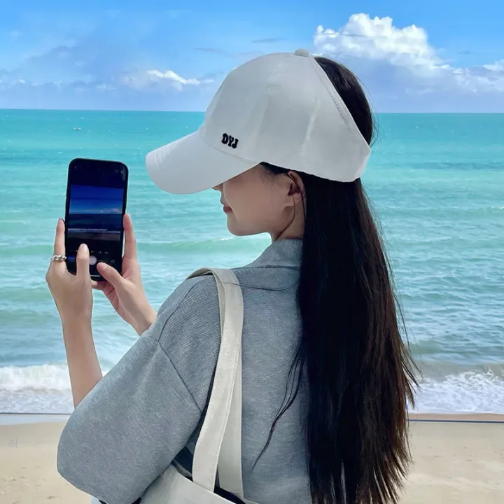 High%20Ponytail%20Baseball%20Cap%20Half%20Visor%20Peaked%20Cap%20Girls'%20Hat%20Sun%20Protection%20Sports%20Cap%20Summer%20Internet%20Celebrity%20Peaked%20Cap%20-%20Image%205