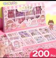 Cute Girl Theme Kawaii Stickers 200 Sheets Cute Washi Stickers for Project(200 Sheets). 