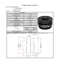1 Piece 2.1mm Wide Angle Mount Fixed CCTV Lens 2.1 mm F1.8 Megapixel Black Plastic for 1/3 Sensor Size Camera. 